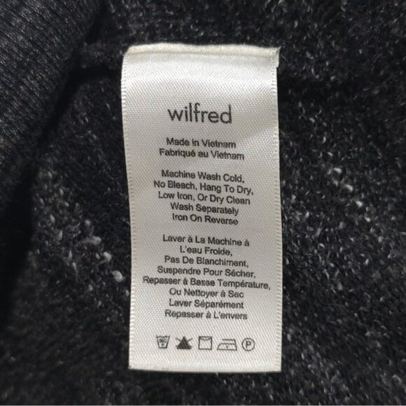 Aritzia Wilfred Diderot Sweater Cocoon Open Cardigan Space Dye Heather Black S - Picture 14 of 14